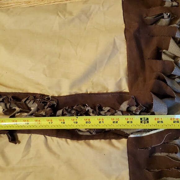 Child's Indian Halloween Costume Handmade Dress-Up Top, Loin Cloth, Ankle Fringe - Picture 6 of 15